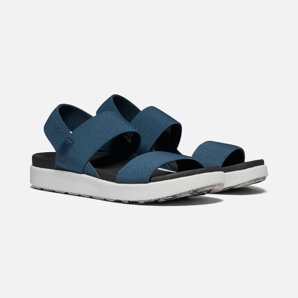 Sandales de Plage Keen Femme Bleu/Noir | Elle Backstrap | IOXLM-4328